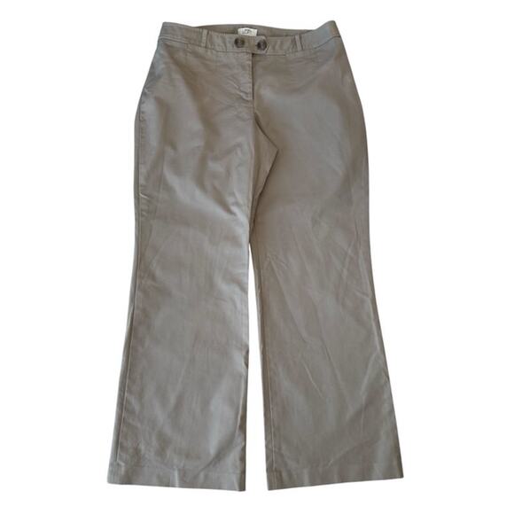 Ann Taylor LOFT Khaki 'Julie' Wide Leg Pants - Size 12 - Picture 1 of 4